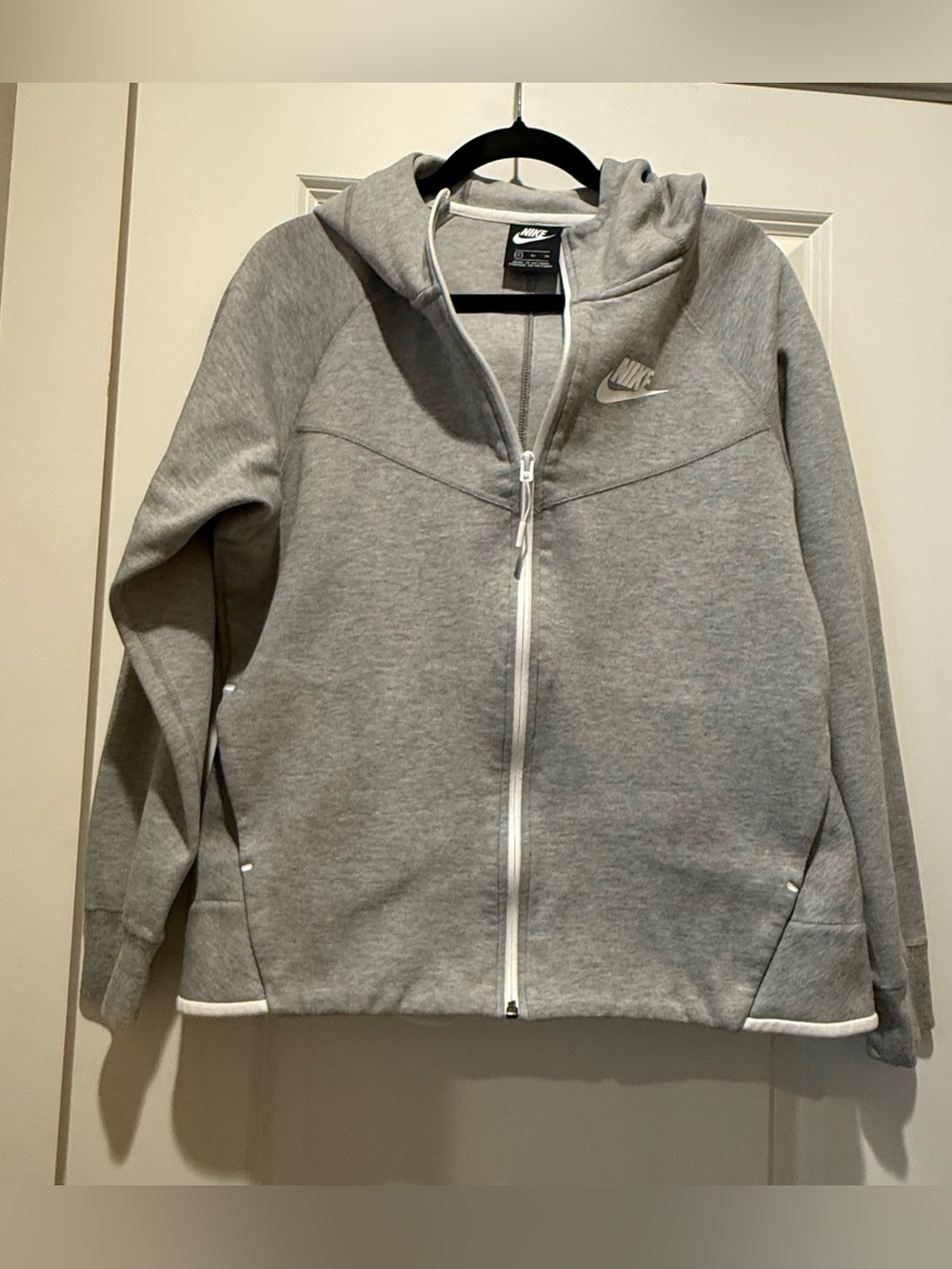 Nike Tech Windrunner Gray Zip-Up Hoodie Jacket Women’s Sz XL